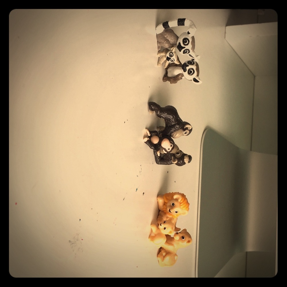 Three Family sets of zoo animals.Each Fam=$1.00